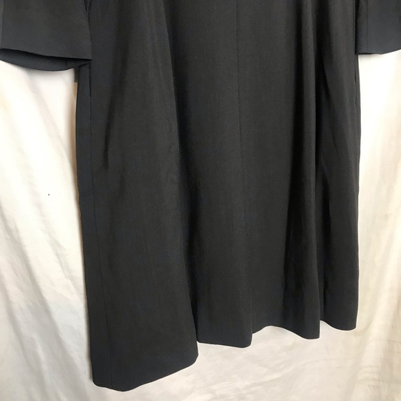 MM Lafleur Grey Liz Coat Dress Viscose Button Up Long Sleeve Collar A-Line Sz 8 - Picture 14 of 16